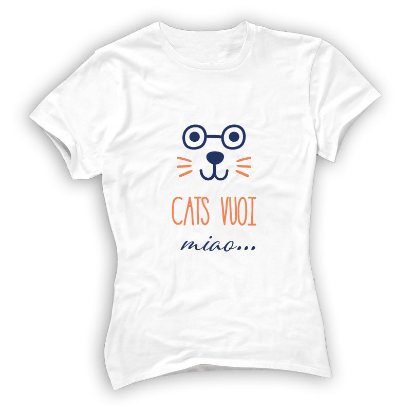 T-Shirt ironiche Cats Vuoi